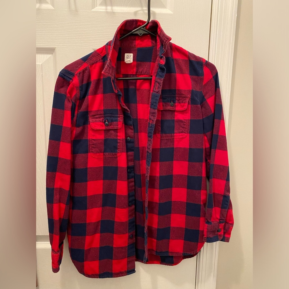 Gap red and blue flannel